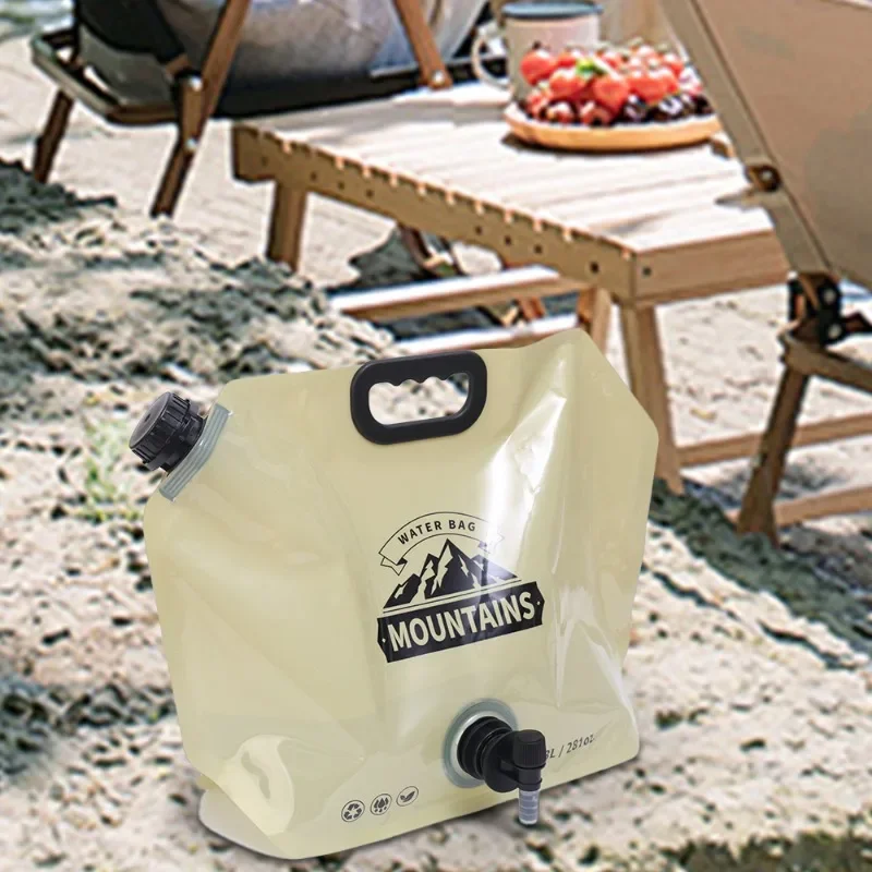 Sac à Eau Pliable pour l'Extérieur, Camping, Grande Capacité 8L